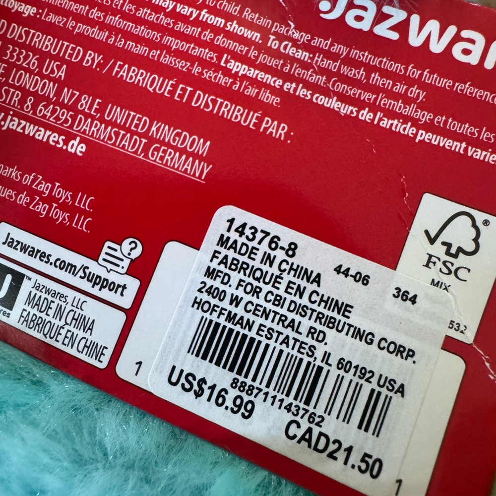 NWT Blue and Green unicorn Plush Toy 11" - Picture 2 of 2